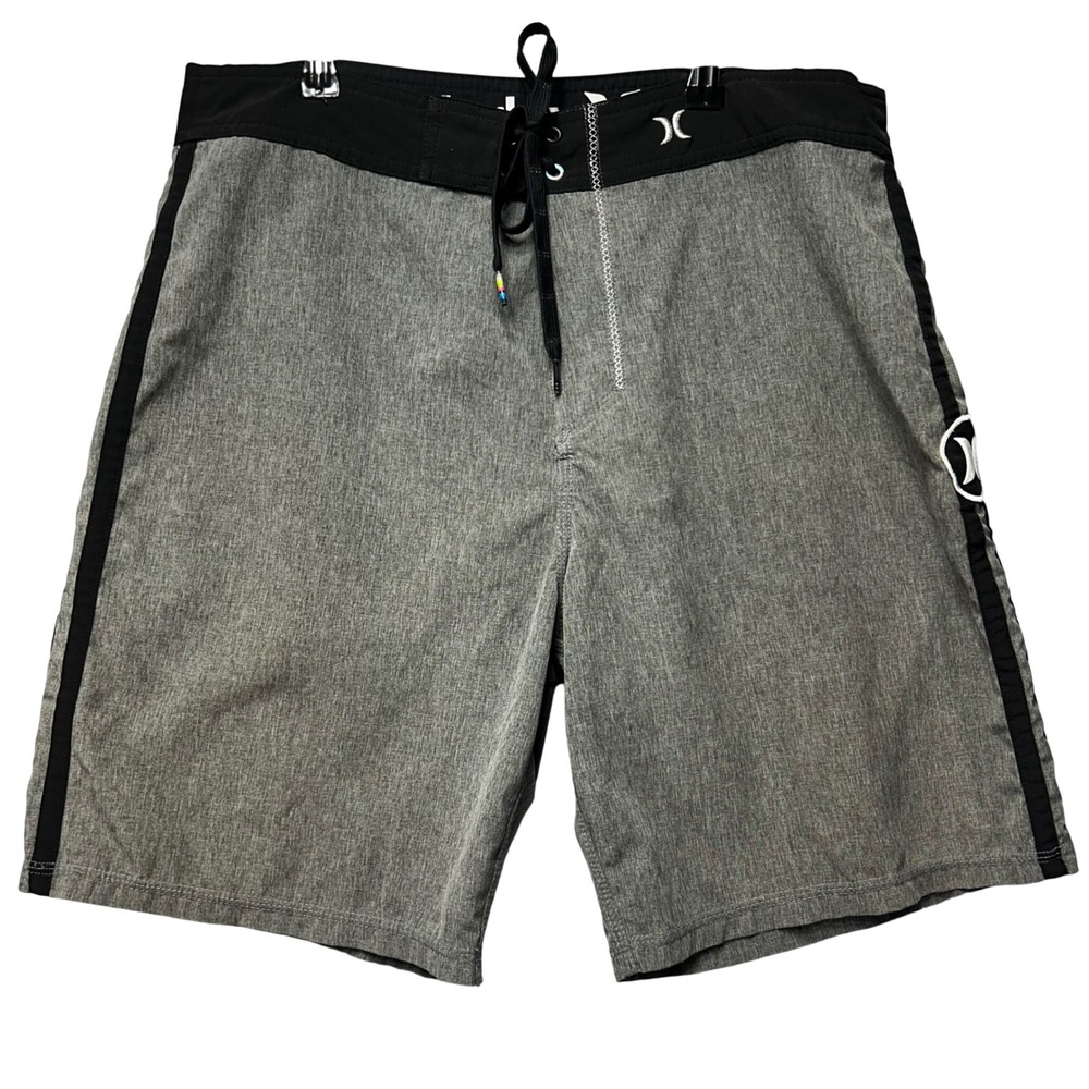 Hurley Board Shorts Phantom Mens 31 Grey Gorpcore Surf Wear